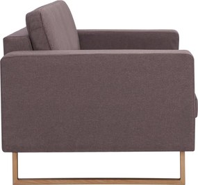 vidaXL Καναπές Διθέσιος Χρώμα Taupe Υφασμάτινος