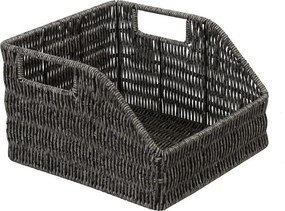 ΚΑΛΑΘΙ ΜΕ ΛΑΒΕΣ SYNTH. RATTAN ΓΚΡΙ 25Χ23Χ15ΕΚ