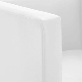 vidaXL Πολυθρόνα Cube Λευκή από Συνθετικό Δέρμα