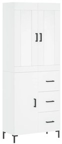 vidaXL Ντουλάπι Λευκό 69,5x34x180 εκ. από Επεξεργασμένο Ξύλο