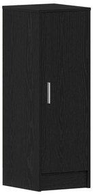 vidaXL Μαύρη Ντουλάπα Για Παπούτσια από Δρυς 32x35x92 εκ, Με Επεξεργασμένο Ξύλο