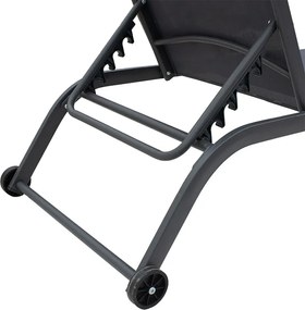 Ξαπλώστρα Jaipur pakoworld αλουμίνιο-textilene ανθρακί