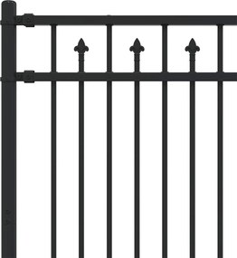 vidaXL Φράχτης με Άκρες Μαύρο 200 x 150 cm