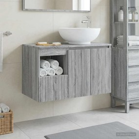 vidaXL Σετ Επίπλων Μπάνιου 2 τμχ. Γκρι Sonoma Επεξεργασμένο Ξύλο
