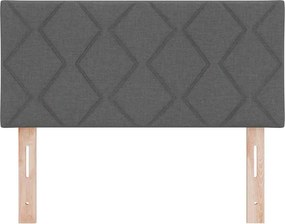 vidaXL LED κεφαλάρι Γκρι 90 cm ύφασμα