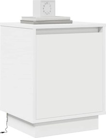 vidaXL Κομοδίνο Λευκό 39 x 34,5 x 50 εκ. Επεξεργασμένο ξύλο