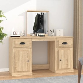 VidaXL Μπουντουάρ με Καθρέφτη Sonoma Δρυς 130x50x132,5 εκ.