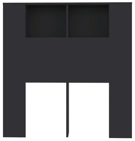 vidaXL Κεφαλάρι Με Αποθηκευτικό Χώρο Μαύρο 100 x 18,5 x 104,5 εκ.