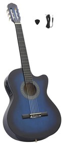 vidaXL Κιθάρα Western Classical Cutaway Μπλε με Ισοσταθμιτή 6 Χορδές