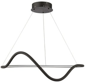 Φωτιστικό Οροφής 77-8166 Led 70cm Krishna Black Homelighting Aluminum,Acrylic