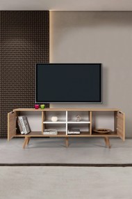 Έπιπλο Τηλεόρασης Sapphire Δρυς / Λευκό PRAFRAS 160x35x18
