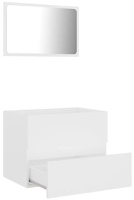 vidaXL Σετ Επίπλων Μπάνιου 2 Τεμαχίων Λευκό από Επεξεργασμένο Ξύλο