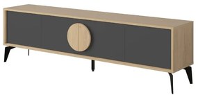 ΕΠΙΠΛΟ ΤΗΛΕΟΡΑΣΗΣ GORA MEGAPAP ΧΡΩΜΑ SAPPHIRE OAK - SILKY BLACK 180X35,6X51ΕΚ.