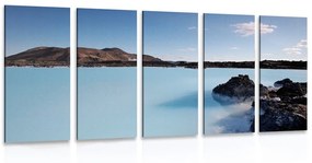 Εικόνα 5 τμημάτων μπλε λιμνοθάλασσα - 100x50