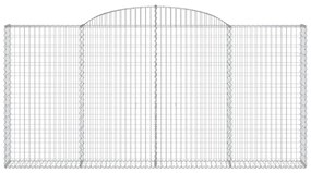vidaXL Συρματοκιβώτια Τοξωτά 11 τεμ. 300x30x140/160 εκ. Γαλβαν. Ατσάλι