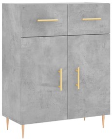 vidaXL Ντουλάπι Γκρι Σκυροδέματος 69,5x34x90 εκ. Επεξεργασμένο Ξύλο