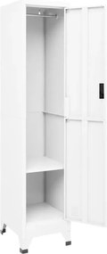 vidaXL Φοριαμός Λευκός 38 x 45 x 180 εκ. Ατσάλινος