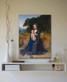 Αναγεννησιακός πίνακας σε καμβά με γυναίκα και παιδί KNV825 30cm x 40cm