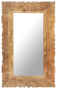 Καθρέφτης 80 x 50 εκ. από Μασίφ Ξύλο Μάνγκο - Καφέ