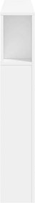 vidaXL Κεφαλάρι Κρεβατιού με LED Λευκό 120x18,5x103,5 εκ Επεξεργ. Ξύλο