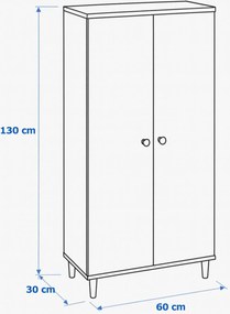 Ντουλάπι Sapphire Δρυς MEGRER 60x30x130