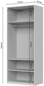 Ντουλάπα Phantom δίφυλλη