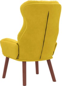 vidaXL Πολυθρόνα Κίτρινο 69 x 74 x 93 εκ. Βελούδο