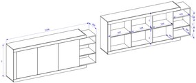 Μπουφές Jay 3D-Μήκος: 180 εκ.