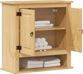 vidaXL Ντουλάπι Μπάνιου Επιτ. Corona 70x33x71,5εκ. Μασίφ Ξύλο Πεύκου