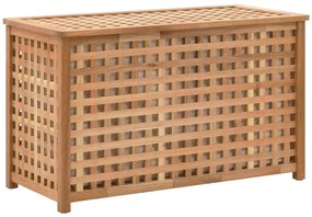 vidaXL Καλάθι/Μπαούλο Απλύτων 77,5x37,5x46,5 εκ. Μασίφ Ξύλο Καρυδιάς