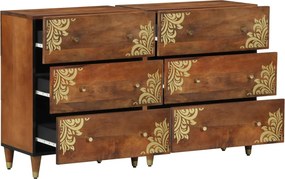 vidaXL Πλαϊνό γραφείο 2 τμχ. 60 x 33 x 75 cm Στερεό ξύλο μάνγκο