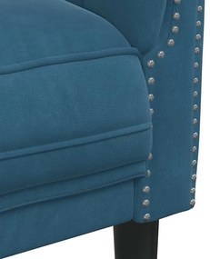 vidaXL Πολυθρόνα Μπλε Βελούδινη