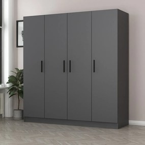 Τετραφυλλη Ντουλαπα Ανθρακι KALEO 52x270x210
