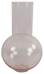 Βάζο Γυάλινο 013.787857 25x44cm Pink Glass