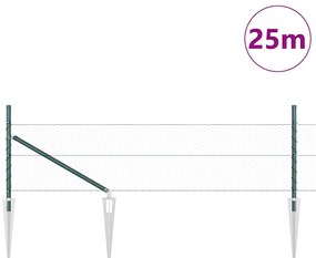 vidaXL Έξιγωνος Φράκτης Πράσινος 0.4x25 μ Χάλυβας