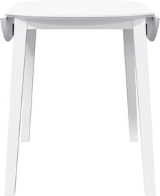 vidaXL Τραπεζαρία Λευκό μασίφ ξύλο καουτσούκ