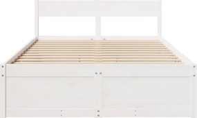 vidaXL Σκελετός Κρεβ. Χωρίς Στρώμα Λευκό 140x190 εκ Μασίφ Πεύκο