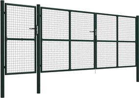 vidaXL Πόρτα Κήπου Πράσινη 500x150 εκ. από Ατσάλι