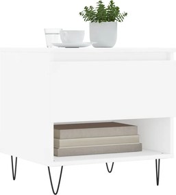 vidaXL Τραπεζάκια Σαλονιού 2 τεμ. Λευκά 50x46x50 εκ Επεξεργασμένο Ξύλο