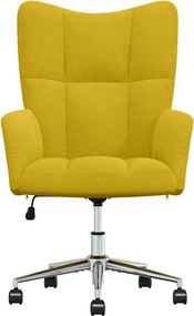 vidaXL Πολυθρόνα Relax Κίτρινο Μουσταρδί Βελούδινη