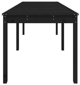 Τραπέζι Κήπου Μαύρο 159,5x82,5x76 εκ. από Μασίφ Ξύλο Πεύκου - Μαύρο