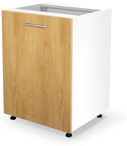 VENTO D-60/82 lower cabinet, color: white / honey oak DIOMMI V-UA-VENTO-D-60/82-D.MIODOWY DIOMMI-60-22818