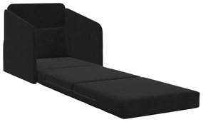 vidaXL Kαναπές κρεβάτι  2-σε-1 Μαύρος 65x80x83 εκ. Βελούδο