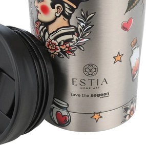 Ποτήρι Θερμός 350ml Estia Save The Aegean Old School Ink 01-31916
