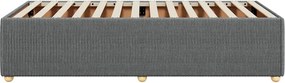 vidaXL Πλαίσιο Κρεβατιού Σκούρο Γκρι Single Υφασμάτινο