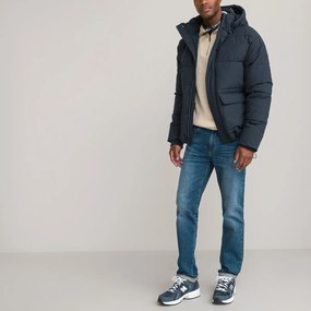 Κοντό καπιτονέ μπουφάν με αφαιρούμενη κουκούλα