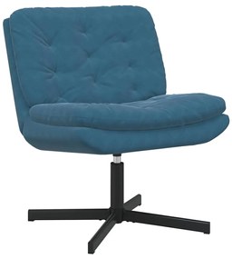 vidaXL Γυριστή Χαλαρωτική Καρέκλα Άλλο Μπλε 63 x 75 x 76 εκ Βελούδο