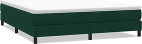 vidaXL Κρεβάτι Boxspring χωρίς Στρώμα Σκούρο Πράσινο 180x210εκ.
