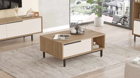 Τραπεζάκι Σαλονιού Φυσικό / Λευκό CIDUFLE 90x60x37.6