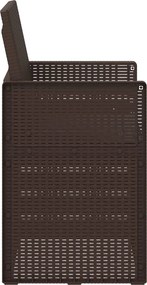 vidaXL Καρέκλες Εστιατορίου Κήπου 2 pcs Καφέ και Ανθρακί PP